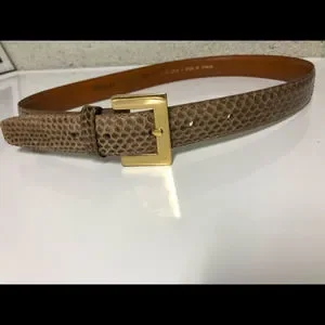 VTG | JANA FOR MAGID 100% LEATHER BELT SLIM S Jana for Magid Size M Red Genuine Snakeskin Leather Belt  main image 4